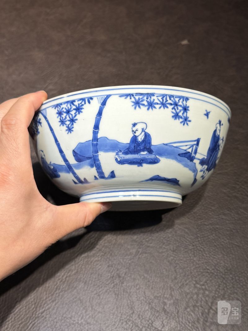 明嘉靖 青花婴戏图碗 - 图7
